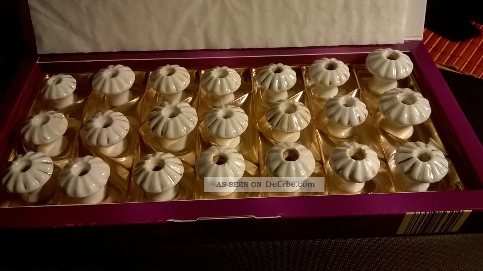 21 Stück Antike Schrankknöpfe Ca. Um 1920 Aus Porzellan