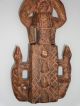 Afrikanische Kunst Skulptur Figur Alte Holzfigur Sitzend A.  Thron Deko Entstehungszeit nach 1945 Bild 10