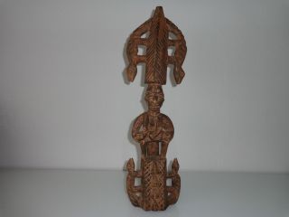 Afrikanische Kunst Skulptur Figur Alte Holzfigur Sitzend A.  Thron Deko Bild