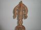 Afrikanische Kunst Skulptur Figur Alte Holzfigur Sitzend A.  Thron Deko Entstehungszeit nach 1945 Bild 4