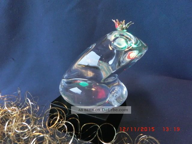 Glasfigur Glas Figur Froschkönig Glastier Goebel Massiv Mit Led Bleikristall Glas & Kristall Bild