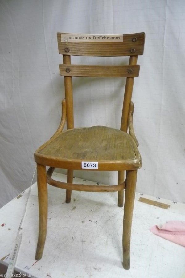 8673.  Alter Bugholz Stuhl Old Wooden Chair Stühle Bild