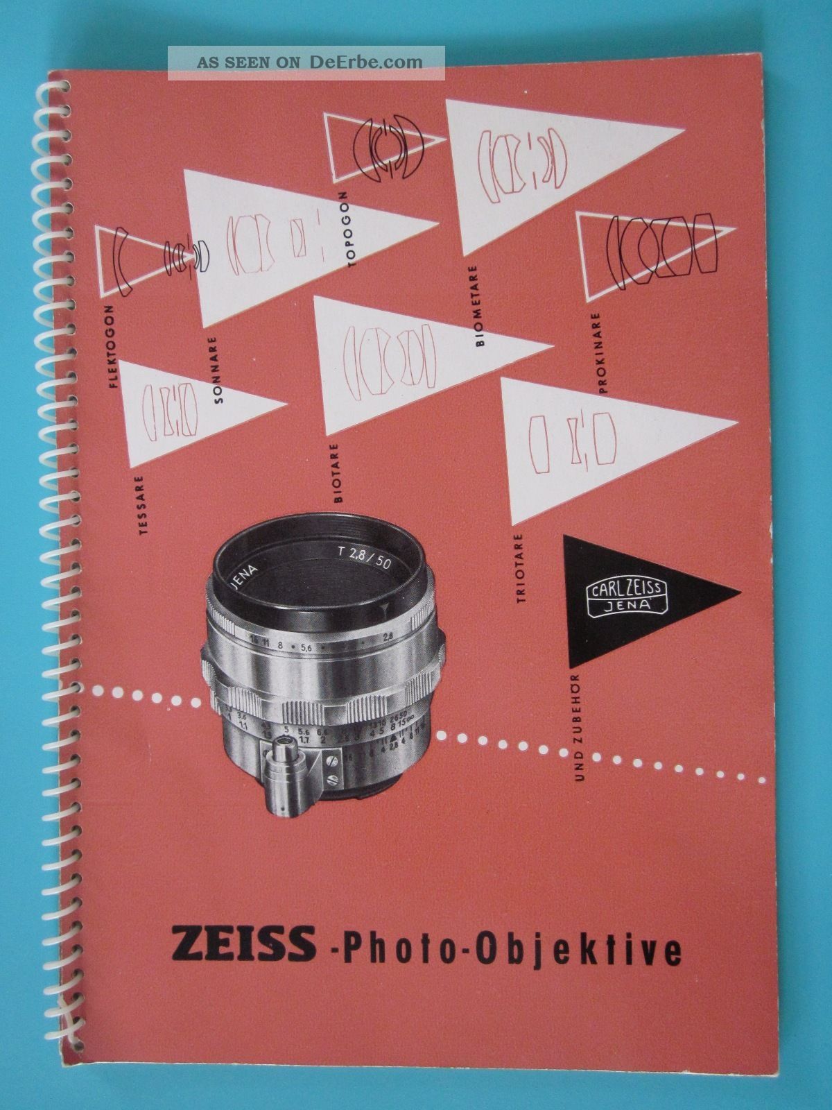 Zeiss Photo Objektive Ringbuchprospekt 1955 - Biotar,  Flektogon Topogon.  50 S. Photographica Bild