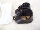 Alte Puppenkleidung Schuhe Vintage Black Laced Shoes Socks 40 Cm Doll 4 1/2 Cm Original, gefertigt vor 1970 Bild 1