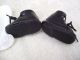 Alte Puppenkleidung Schuhe Vintage Black Laced Shoes Socks 40 Cm Doll 4 1/2 Cm Original, gefertigt vor 1970 Bild 3