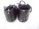 Alte Puppenkleidung Schuhe Vintage Black Laced Shoes Socks 40 Cm Doll 4 1/2 Cm Original, gefertigt vor 1970 Bild 4