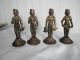 4 Bronze Figuren Mit Instrumenten - Handarbeit Ca.  9 Cm. Ab 2000 Bild 1