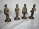 4 Bronze Figuren Mit Instrumenten - Handarbeit Ca.  9 Cm. Ab 2000 Bild 2