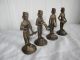4 Bronze Figuren Mit Instrumenten - Handarbeit Ca.  9 Cm. Ab 2000 Bild 3