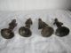 4 Bronze Figuren Mit Instrumenten - Handarbeit Ca.  9 Cm. Ab 2000 Bild 5
