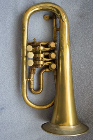 Flügelhorn In C? A.  J.  Rott (prag) (mit Koffer) Bugle Trompete Bild