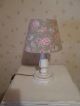 Tischlampe Lampenfuss Aus Holz In Shabby - Chic Mit Lampenschirm Im Landhausstil Gefertigt nach 1945 Bild 2