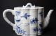 Rare Chinese Blue & White Porcelain Tea Pot Bamboo - Décor & Form,  Republic Period Asiatika: China Bild 1