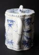 Rare Chinese Blue & White Porcelain Tea Pot Bamboo - Décor & Form,  Republic Period Asiatika: China Bild 4