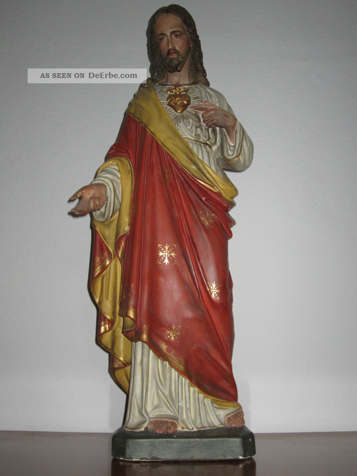 Jesus Christus Statue | Antike Skulptur | Heiligenfigur | 80 Cm | 100 Jahre Alt Skulpturen & Kruzifixe Bild