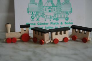 Seiffen Zug Lok Holz Eisenbahn Mini Flath & Sohn Erzgebirge Bild