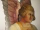 Ein Paar Kniende Engel Holz Gemalt Öl Neugotisch 1840 - 120 Cm Hoch Originale der Zeit Bild 2