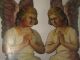 Ein Paar Kniende Engel Holz Gemalt Öl Neugotisch 1840 - 120 Cm Hoch Originale der Zeit Bild 6