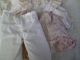 Alte Puppenkleidung Whitepink Frilly Dress Outfit Vintage Doll Clothes 40cm Girl Original, gefertigt vor 1970 Bild 1