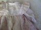 Alte Puppenkleidung Whitepink Frilly Dress Outfit Vintage Doll Clothes 40cm Girl Original, gefertigt vor 1970 Bild 3