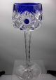 Jugendstil: Römer Kristall Weinglas Kobaltblau Glas Baccarat Top Kristall Bild 2