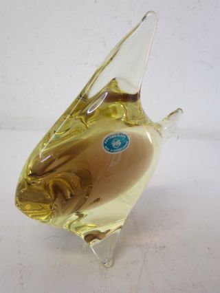 Op2) Bohemia Glas Fisch Glasfiguren Aufstellfigur Made In Czechoslovakia Bild