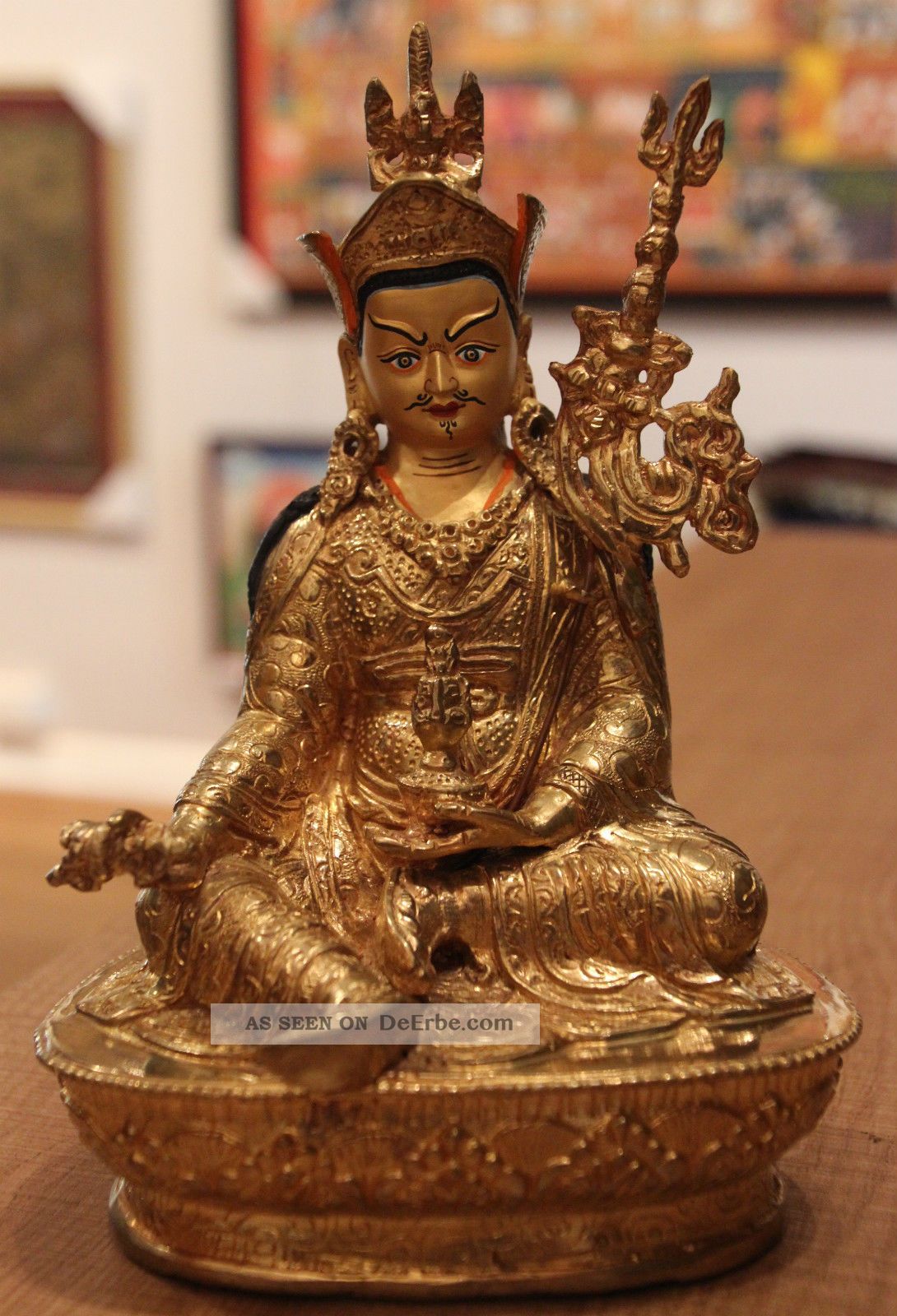 Meisterwerk Handmade Tibetischen Feinen Buddha - Statue 24k Vergoldet,  Bronze A11 Entstehungszeit nach 1945 Bild
