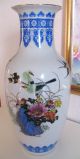 Asiatische Vase Blumen - Vogel Dekor Handgemalt 36cm Porzellan Entstehungszeit nach 1945 Bild 8