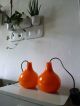 Peill & Putzler Tulip Hängelampe Lampe Orange Opalglas Glas Lamp 60er 70er 1970-1979 Bild 2