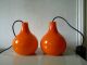 Peill & Putzler Tulip Hängelampe Lampe Orange Opalglas Glas Lamp 60er 70er 1970-1979 Bild 3