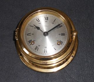 Alter Vintage Wempe Metall Schiffs Chronometer Hamburg Germany Marine Uhr Bild