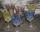 6 Farbige Weingläser Mit Stiel Ca 70er Jahre Kristall Bild 3
