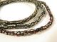 Antike Glasperlen Schwarz Black Old Venetian African Trade Striped Beads Afrozip Afrika Bild 1