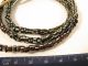 Antike Glasperlen Schwarz Black Old Venetian African Trade Striped Beads Afrozip Afrika Bild 2