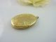 Ovales Medaillon In Gold 333 Graviert Mit Blumen (20234) Schmuck & Accessoires Bild 1