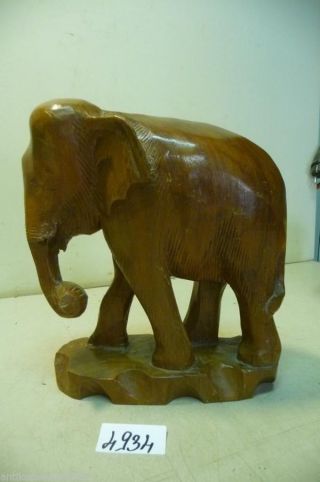 4934.  Alter Holz Elefant Skulptur Figur Bild