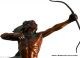 Indianer Mit Bogen In Bronze Gegossen Mit Künstlersignatur Bronzefiguren Statue Bronze Bild 1