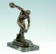 Bronze Diskobolus Von Myron 1880 Marmor Sockel Frankreich Skulptur Figur Statue Vor 1900 Bild 1