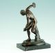 Bronze Diskobolus Von Myron 1880 Marmor Sockel Frankreich Skulptur Figur Statue Vor 1900 Bild 3