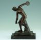 Bronze Diskobolus Von Myron 1880 Marmor Sockel Frankreich Skulptur Figur Statue Vor 1900 Bild 4