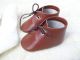 Alte Puppenkleidung Schuhe Vintage Brown Glorex Shoes Socks 50 Cm Doll 7 3/4 Cm Original, gefertigt vor 1970 Bild 1