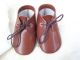 Alte Puppenkleidung Schuhe Vintage Brown Glorex Shoes Socks 50 Cm Doll 7 3/4 Cm Original, gefertigt vor 1970 Bild 2