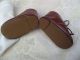 Alte Puppenkleidung Schuhe Vintage Brown Glorex Shoes Socks 50 Cm Doll 7 3/4 Cm Original, gefertigt vor 1970 Bild 3