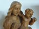 Große Madonna Holz Figur Maria Mit Christus Handarbeit / Signiert Schober Skulpturen & Kruzifixe Bild 3