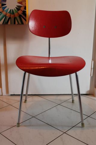 60er Egon Eiermann Se 68 Stuhl Chair Wilde,  Spieth Vintage 60s Rot Mid Century Bild