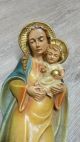 Antike Alte Heiligenfigur Maria Madonna Jesus Kind G.  Dk.  260 Skulpturen & Kruzifixe Bild 5