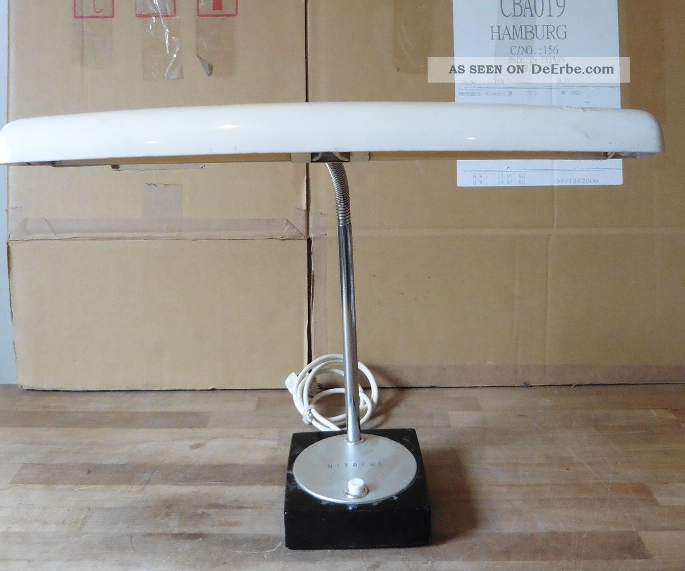 Hitachi Desk Stand Moonlight 506 Desklamp Tischlampe Designobjekt Bankerlampe 1960-1969 Bild