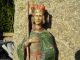Ant.  Geschnitzte Holzfigur Heiligenfigur? Statue Mit Krone,  Fahne,  Adler,  Wappen Holzarbeiten Bild 1