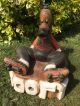 Sitzender Goofy Auf Rollschuhen,  Aus Holz - Farbig Staffiert - Disney Holzarbeiten Bild 4