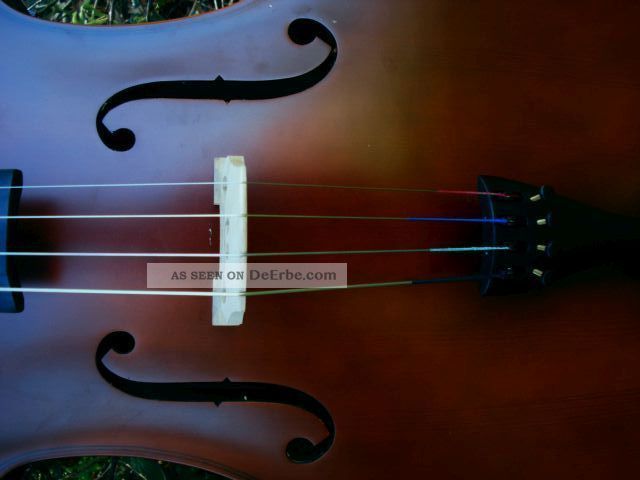 Sehr Schönes Cello 4/4 Mit Bogen In Gepolsterter Tasche Saiteninstrumente Bild